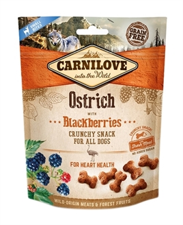 Carnilove Crunchy Snack Struisvogel/ Zwarte Bes 200 Gr